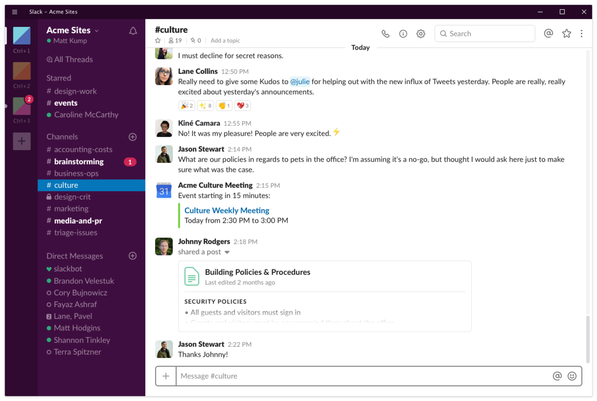 slack desktop window
