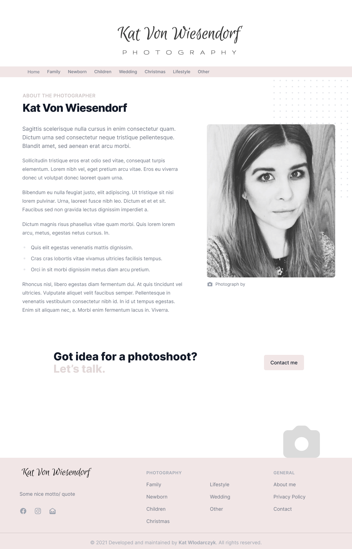 New about page design